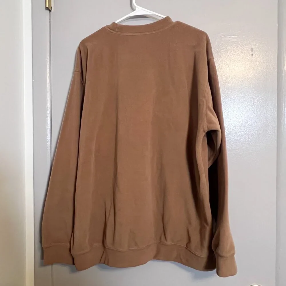 L.L. Bean Men's Fleece Light Brown Pullover Crewneck Size L-Tall